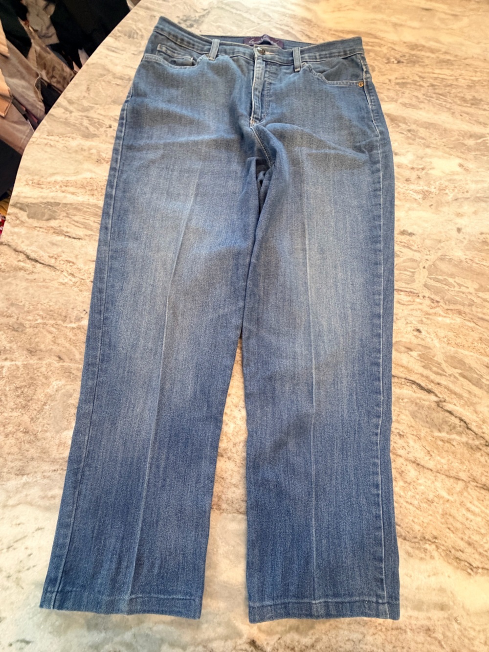 Gloria Vanderbilt Amanda Women’s 12 Straight Leg Jeans Light Wash Stretch Denim